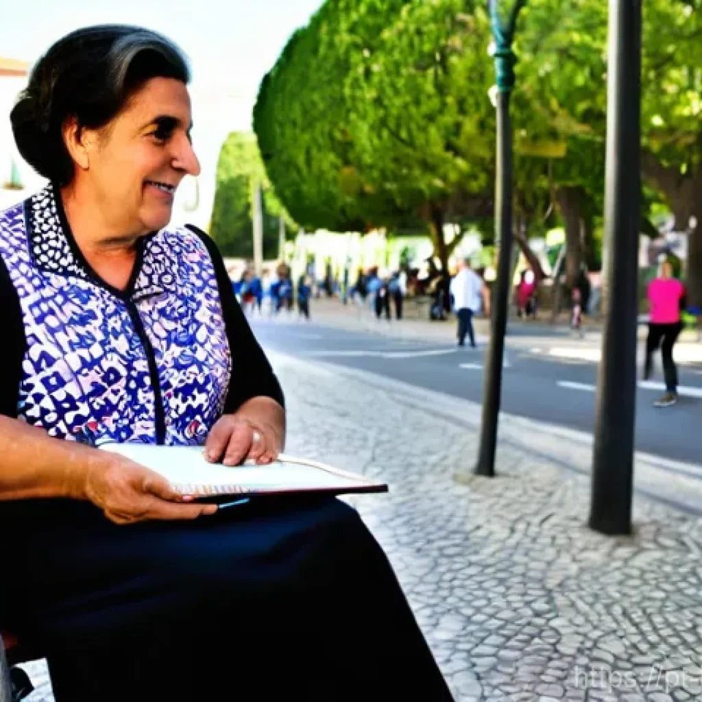불교와 정치 - **Prompt:** A Portuguese female mayor, approximately 50 years old, with a warm and engaged expressio...